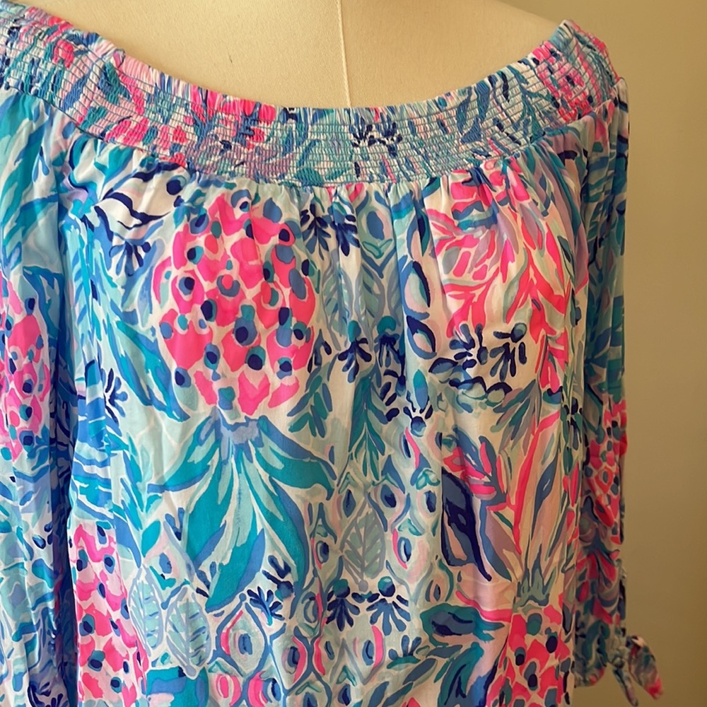 Lilly Pulitzer Zanzibar Blue Party Princess Mary Ellen Dress Small View 5